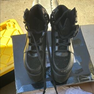 Stylish Black High-Top Sneakers